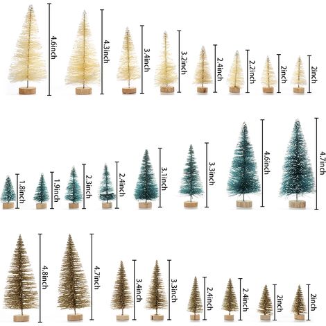 Mini sapin de Noël en pompons, 24 pièces, facile à assembler, pour les entrées et les jardins. (1/5)