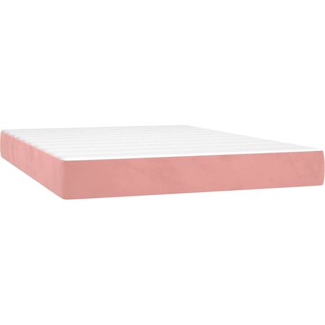 Maison Exclusive - Materasso a Molle Insacchettate Rigidità Media Rosa 140x200x20 cm in Velluto (1/5)