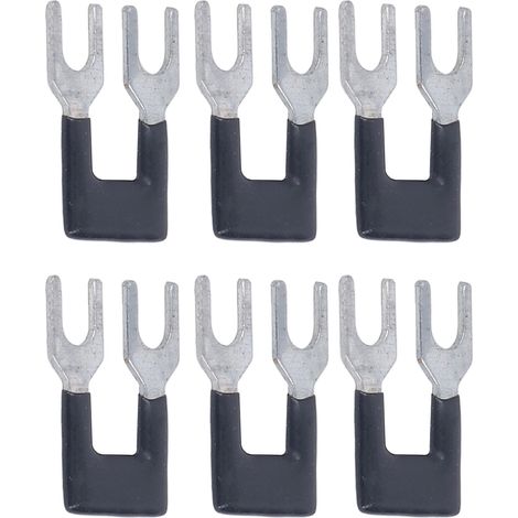 Packung mit 20 schwarzen und roten Kupfer-Gabelklemmen für die TB 15A 400V TB 1502 Serie (1/5)