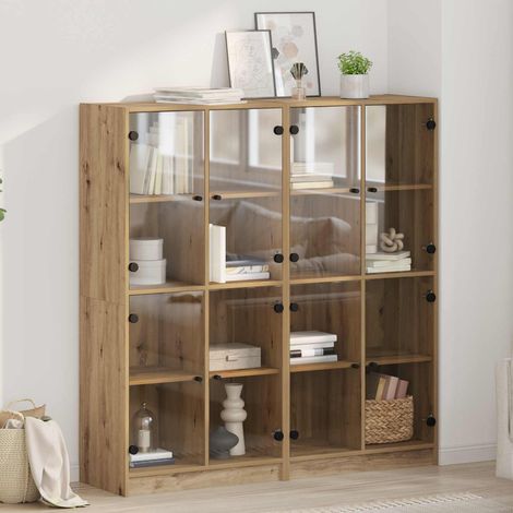 vidaXL Highboard 2 pcs Artisan-Eiche 68 x 37 x 142 cm Holzwerkstoff (1/5)