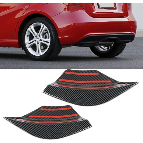 Diffuseur de pare-chocs arrière (une paire, gauche et droite) pour Mercedes-Benz Classe A W176 2012-2018 (version standard), texture fibre de carbone