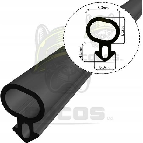 Dichtung für PVC-Fenster S-232 PANORAMA SCHWARZ 1 m (1/5)