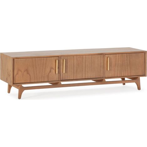 TV-Schrank 160X40X45 Naturholz/Goldenes Metall (1/4)
