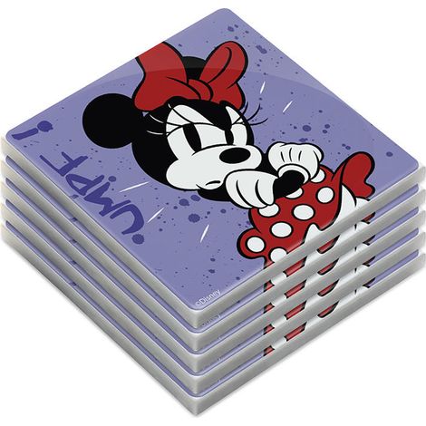 Disney Minnie Mouse I Am set sottobicchieri plastica viola 5 pezzi
