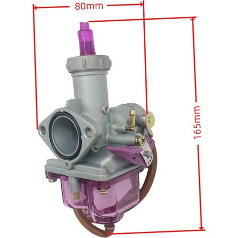Purple PZ27 27mm carburetor with manual/automatic choke, motorcycle fuel accessory 404-070, throttle body assembly with high atomization efficiency, smooth power delivery.--DTEKGAZ