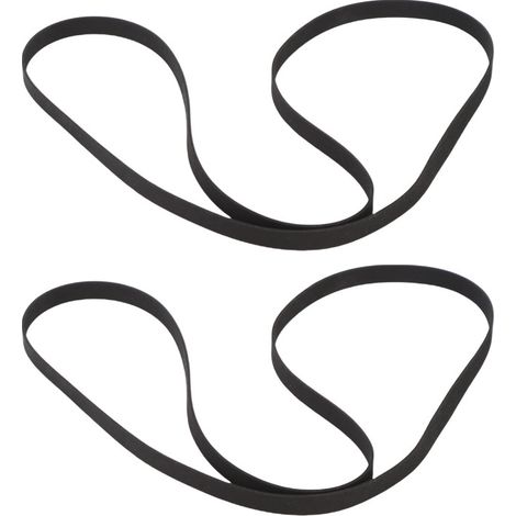 Lot de 2 courroies de rechange pour platine vinyle LoopTone Retro, en caoutchouc noir, 145 x 5 x 0,6 mm.