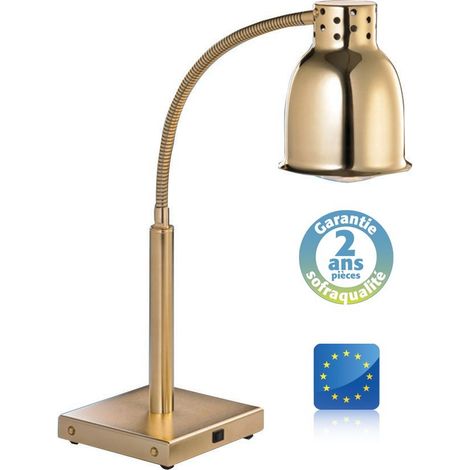 Lampe chauffante sur pied - Cuivrée jaune - 230 V - long. 170 mm - Sofraca (1/3)