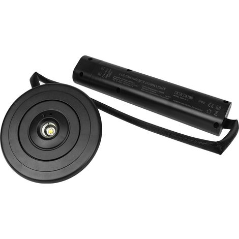 Downlight Emergenza  Nero 90 mm