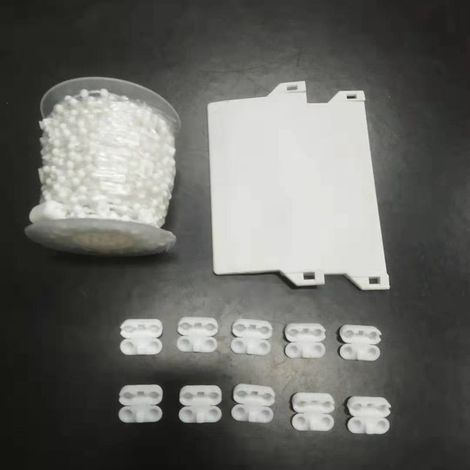 Accessoires pour stores verticaux, accessoires pour stores vénitiens verticaux, chaînette à billes, plaque de base de 10 mètres, 2 boutons à billes. (1/5)