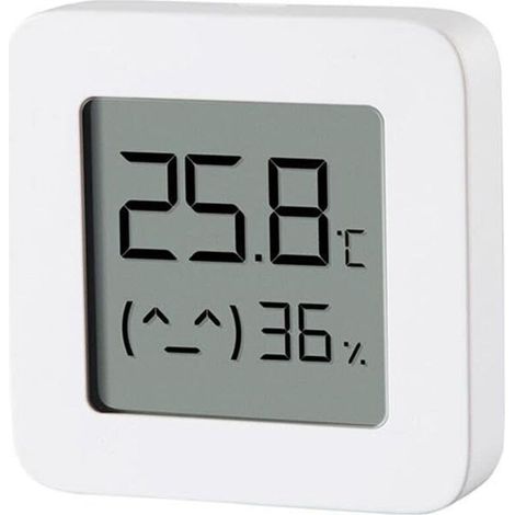 Temperature and Humidity Monitor 2 Connected Indoor Thermometers White, 1.5" LCD Screen, Bluetooth, Long Battery Life (1/5)