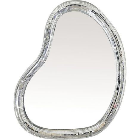 Miroir disco forme Organique arrondie avec facettes coloris