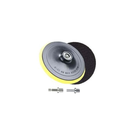 Juego de 2 discos de lijado abrasivos para herramientas rotativas de agarre y lijado - 150 mm, M14