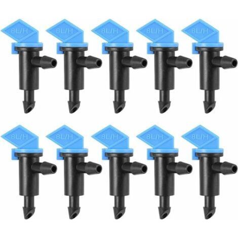 sourcing map Drapeau 2GPH 8L/H Irrigation Arroseur Pelouse Émetteur 4/7mm Tube 30Pcs