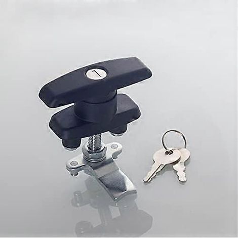 Serrure de porte pour caravane/camping-car avec interrupteur de sécurité et 2 clés (1 pièce) (1/5)