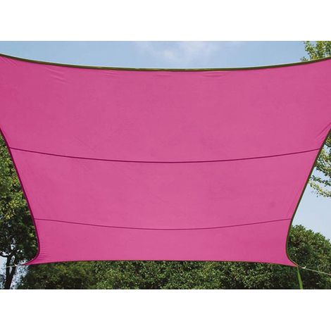 Sonnensegel Rechteckig 4x3m Pink - Sonnenschutzsegel für Balkon / Terrassensegel