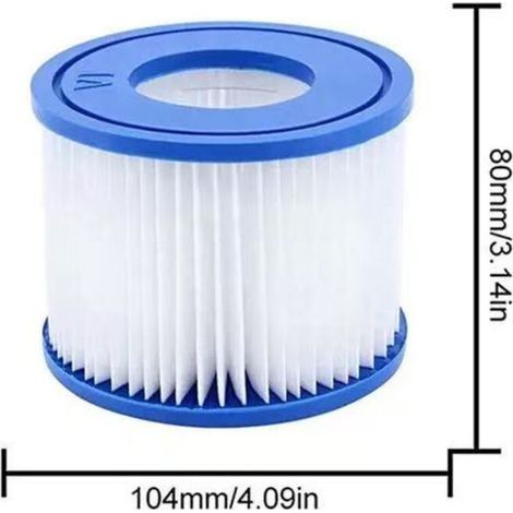 Filterkartusche kompatibel mit Bestway Typ I Pools und Intex E Typ VII/D/VII Filtern, 5er-Packung (1/3)