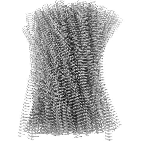 100 pièces spirales de reliure fer diamètre 14.3mm 9/16in 48 dents rapport 4:1 capacité 115 feuilles pour papier A4 argent (1/5)