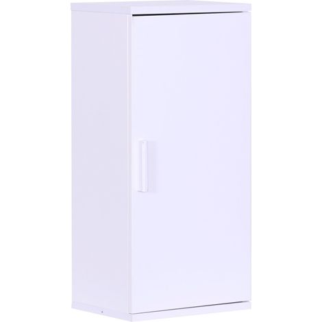 Relaxdays Armadietto pensile per bagno, 2 scomparti, HxLxP: 62 x 30 x 21 cm, ripiano regolabile, slim, MDF, bianco