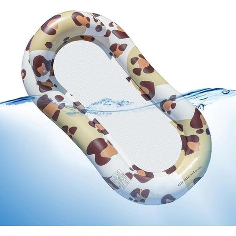 Tumbona de piscina - Cama hinchable - Relajación acuática - Base de malla - 141x72cm - Estilo B (1/5)