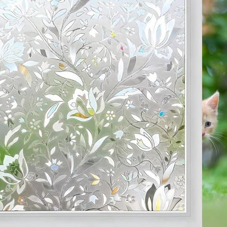 Pellicola per finestre - 45 x 400 cm - Pellicola decorativa per la privacy - Pellicola vinilica riflettente per finestre - Adatta per le porte d'ingresso degli inquilini (1/5)