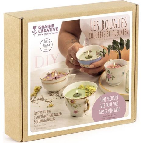 Coffret DIY bougies colorées et fleuries (1/4)