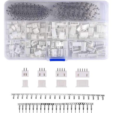DOLASO 560-teiliges JST-Stecker-Set, 2,54 mm JST-XHP 2/3/4/5-poliges Gehäuse und männlich-weiblicher Stiftleisten-Stecker-Adapter-Buchsen-Set (1/5)