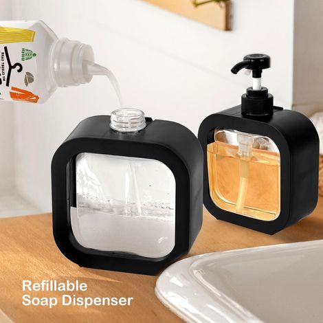 Filiyano-Pompe à savon rechargeable pour la cuisine et la salle de bain, distributeur de savon, réservoir de liquide vaisselle, 500 ml (1/4)