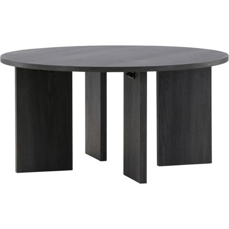 Table Basse Ronde Design "Askeron" 80cm Noir (1/5)