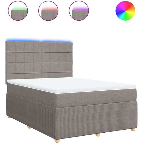 Maison Exclusive - Boxspringbett mit Matratze Taupe 140x190 cm St