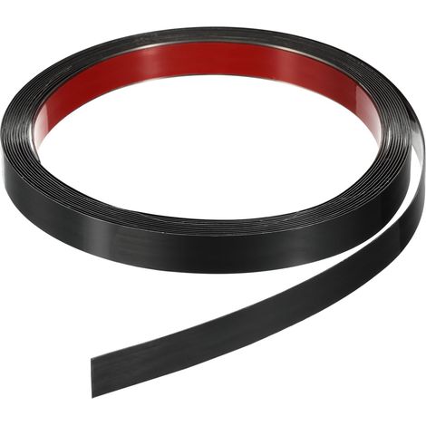 16.4ft x 0.59" Moulure Murale Adhésive Cadre De Moulure Noir À Décoller Et À Coller, Bande Métallique En Acier Inoxydable Finition Miroir Auto-Adhésive, Pour Carrelage (1/5)