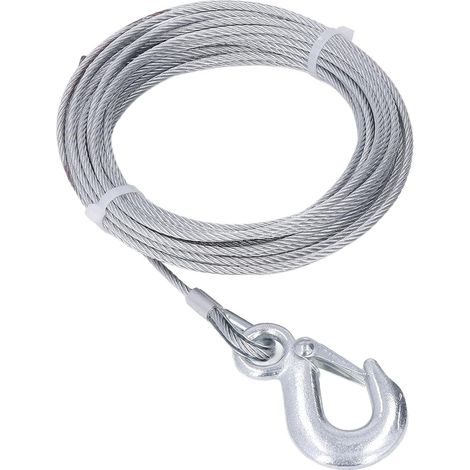 Remplacement galvanisé d'acier inoxydable de force du câble 4mmx12m de câble métallique de treuil 2000LBS (1/5)