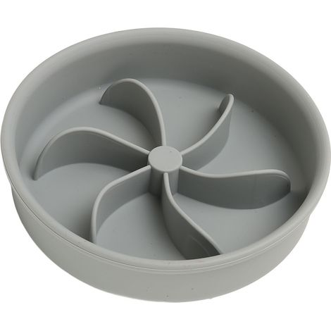 Bol d'alimentation lente en Silicone épais, pour éviter l'étouffement, colonne en forme de pétale, coins arrondis, mangeoire pour chien (1/5)