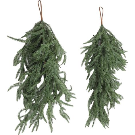 2pcs Norfolk Pine Teardrop Swag, 26,77 Pouces de Longueur à (1/5)