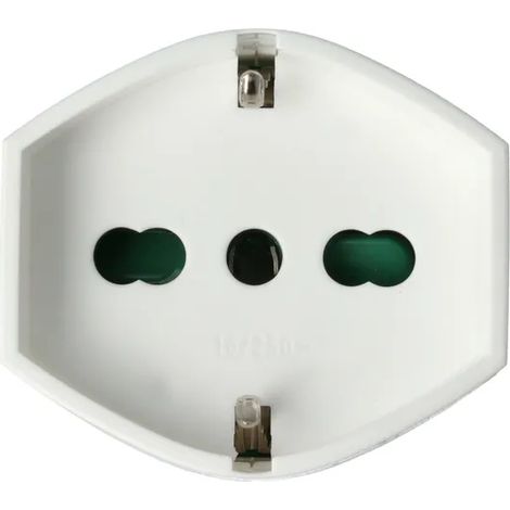 VIMAR 00225.B - Presa mobile 2P+T 16A universale con cavo assiale, bianca (1/3)
