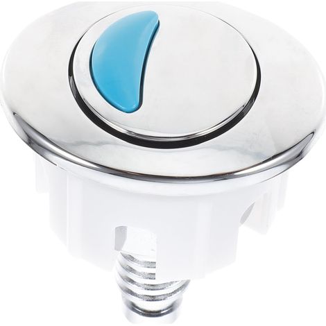 Bouton Poussoir Wc Ovale en Abs Argenté (1/5)