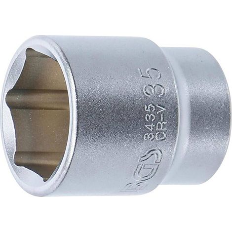 Douille pour Clé Six Pans 20 mm (3/4) - 35 mm - Acier Résistant - Utilisation Polyvalente - D-Work
