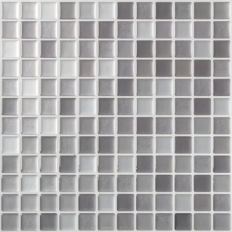 3D Adhesive pour Cuisine Carrelage Adhesif Mural  23.6x23.6cm Mosaïque Carreaux Adhesif Salle de Bain Gris Stickers Autocollant Carrelage Cuisine Placard 4 Pieces (1/5)