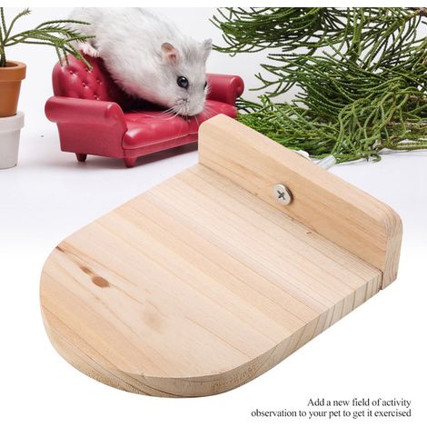 Jeu de tremplin pour hamster, perroquet et écureuil, pont en bois avec tremplin. (1/5)
