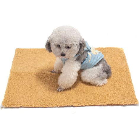 Couverture Auto-Chauffante Pour Chat - En Laine Synthétique Moelleuse - Antidérapante - Lavable - Pour Intérieur Et Transport - 1 Pièce (1/5)
