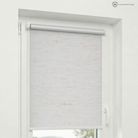 Estika Verdunklungsrollo ohne Bohren - 95 x 150 cm - Maurischgrau - Thermorollo, Sonnenschutz für Fenster im Innenbereich, Klemmfix Fensterrollo (1/5)