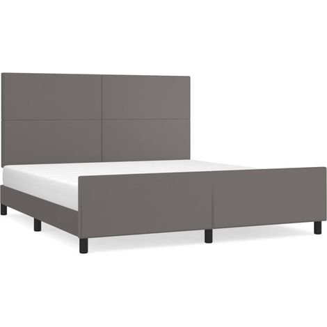 Maison Exclusive - Giroletto con Testiera Grigio 180x200 cm in Similpelle (1/5)