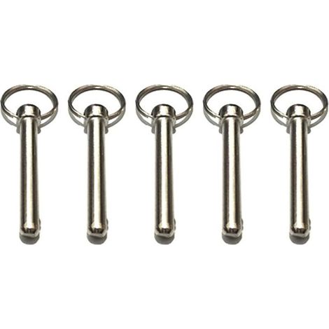 10pcs Goupilles à Dégagement Rapide Goupille de Verrouillage 8mm Avec Extrémité à Boule à Ressort Accessoires de Verrouillage, Matériel Marin, Broche Supérieure Bimini,Diamètre 8 Mm, L (1/4)
