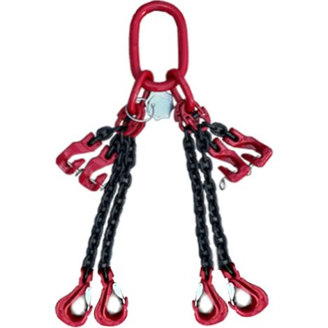 [NEUWERTIG] B-Ware Schake Kettengehänge Anschlagkette 4 Strang Kette 4 M Gs Verkürzungshaken 8 Mm
