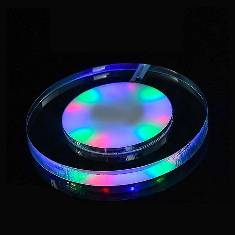 LED-Untersetzer für Getränke, wiederaufladbarer, leuchtender Acryl-Untersetzer für Cocktails, Bier und andere Getränke, leuchtende Untersetzer für Flaschen und Becher für Partys, Hochzeiten und Bars ( (1/5)