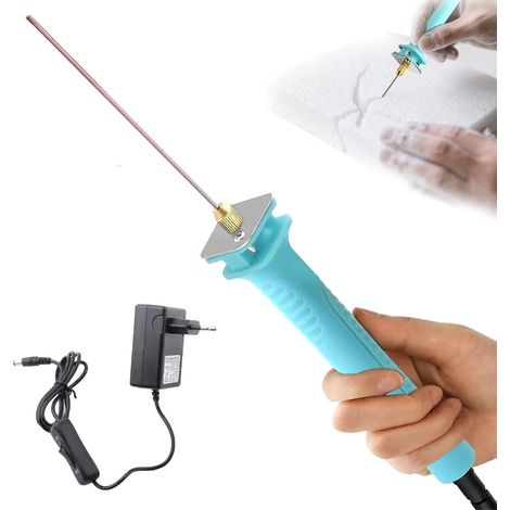 Stylo de Gravure Electrique de Coupeur de Mousse 30W 25cm Coupant la Chaleur Polystyrène Résistance jusqu'à 1500°C (EU Plug 110-250V)