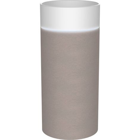 OASIS Lavabo sur pied en céramique ø 40x89cm, blanc/béton gris perle (1/4)