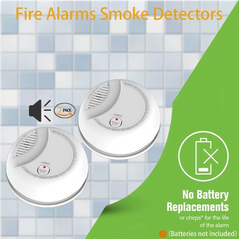 Détecteur de fumée 433 MHz, capteur photoélectrique alimenté par piles, avec voyant d'avertissement LED (1/5)