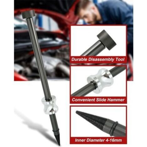 Extracteur de Joints D’Injecteur, Kit d'Extracteur de Joint d'Etanchéité d'Injecteur Diesel, Extracteur de Joint d'Etanchéité d'Injecteur, Universel pour Voiture - Noir (1/3)