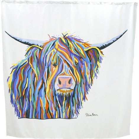 Croydex Angus McCoo by Steven Brown Art Shower Curtain Hygiene 'N' Clean, 180cm x 180cm (1/5)