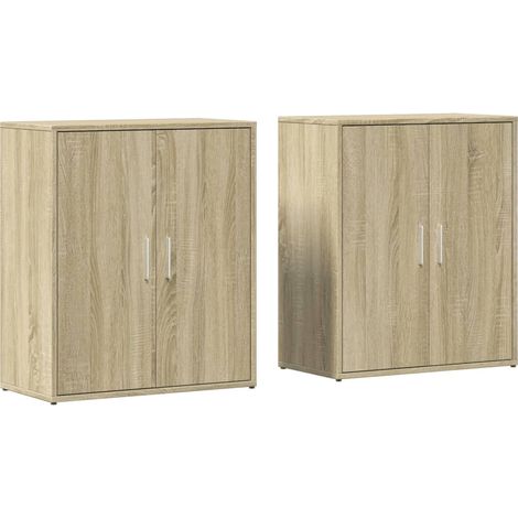 Credenza buffet cassettiera mobile contenitore organizer cucina soggiorno soggiorni set da 2 sonoma 60 x 31 x 70 cm derivati del legno marrone 020036814